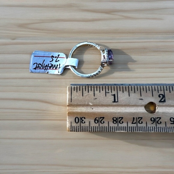 Amethyst Solid Sterling Silver Ring - Picture 9 of 13